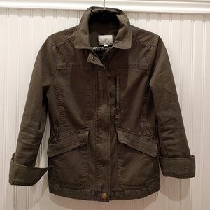 LOFT Utility Jacket in Olive small petite